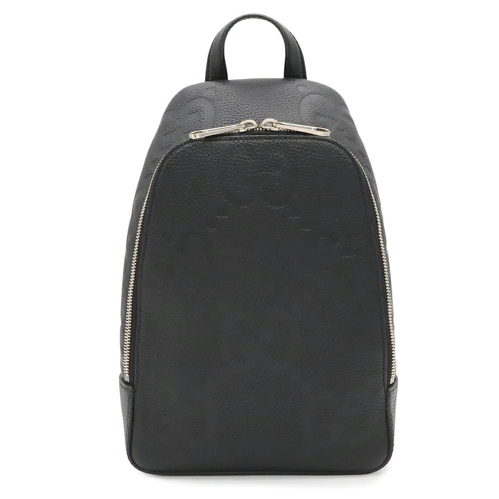 Gucci Jumbo GG Crossbody Bag Sling Shoulder Leather Black